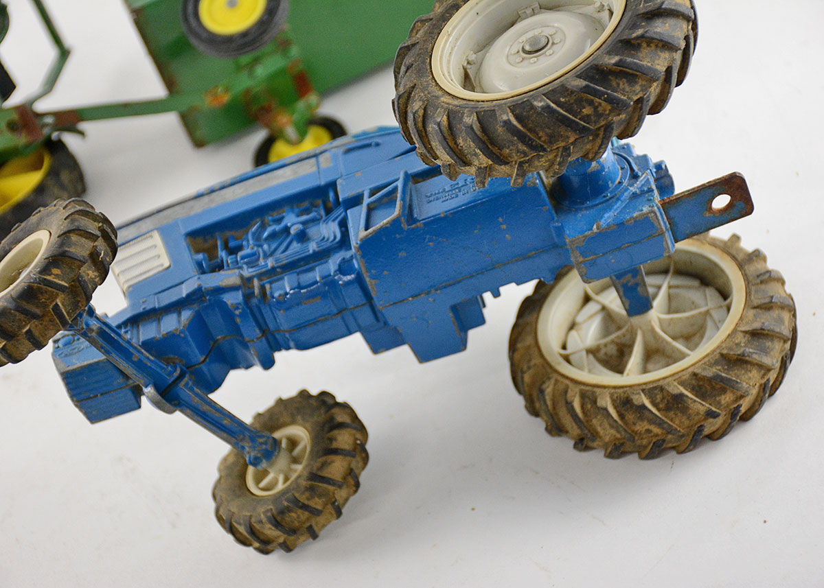 Vintage Ertl Die-Cast John Deere and Ford Tractors