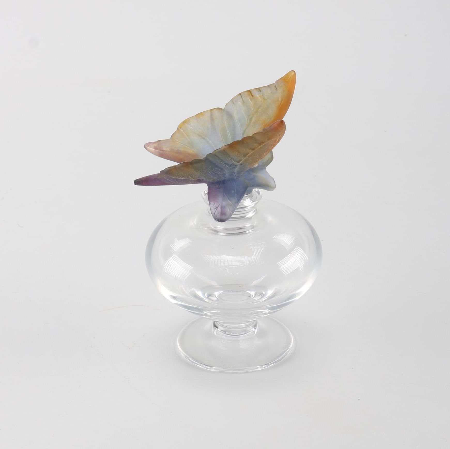 Daum France Butterfly Perfume Bottle