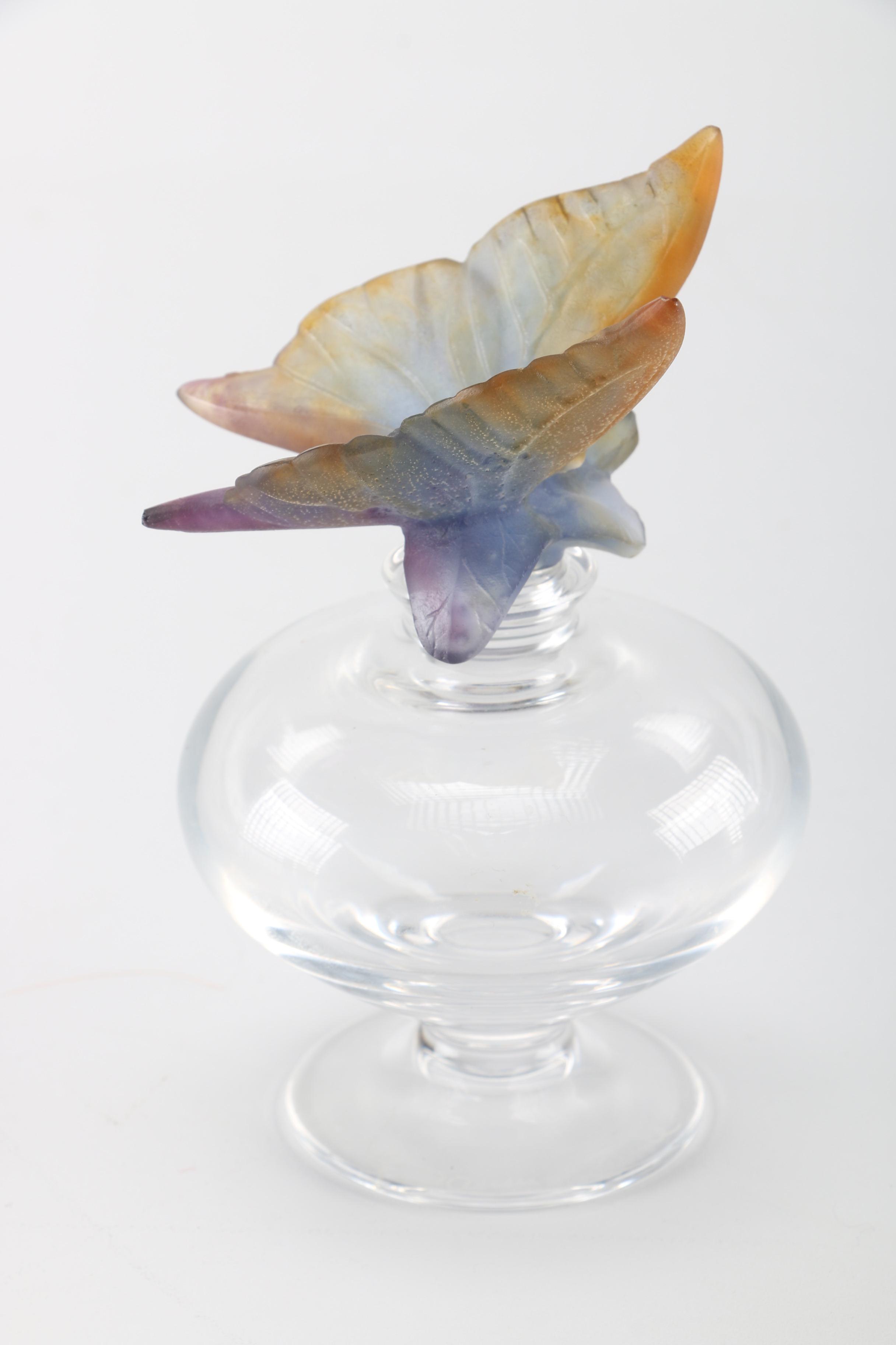 Daum France Butterfly Perfume Bottle