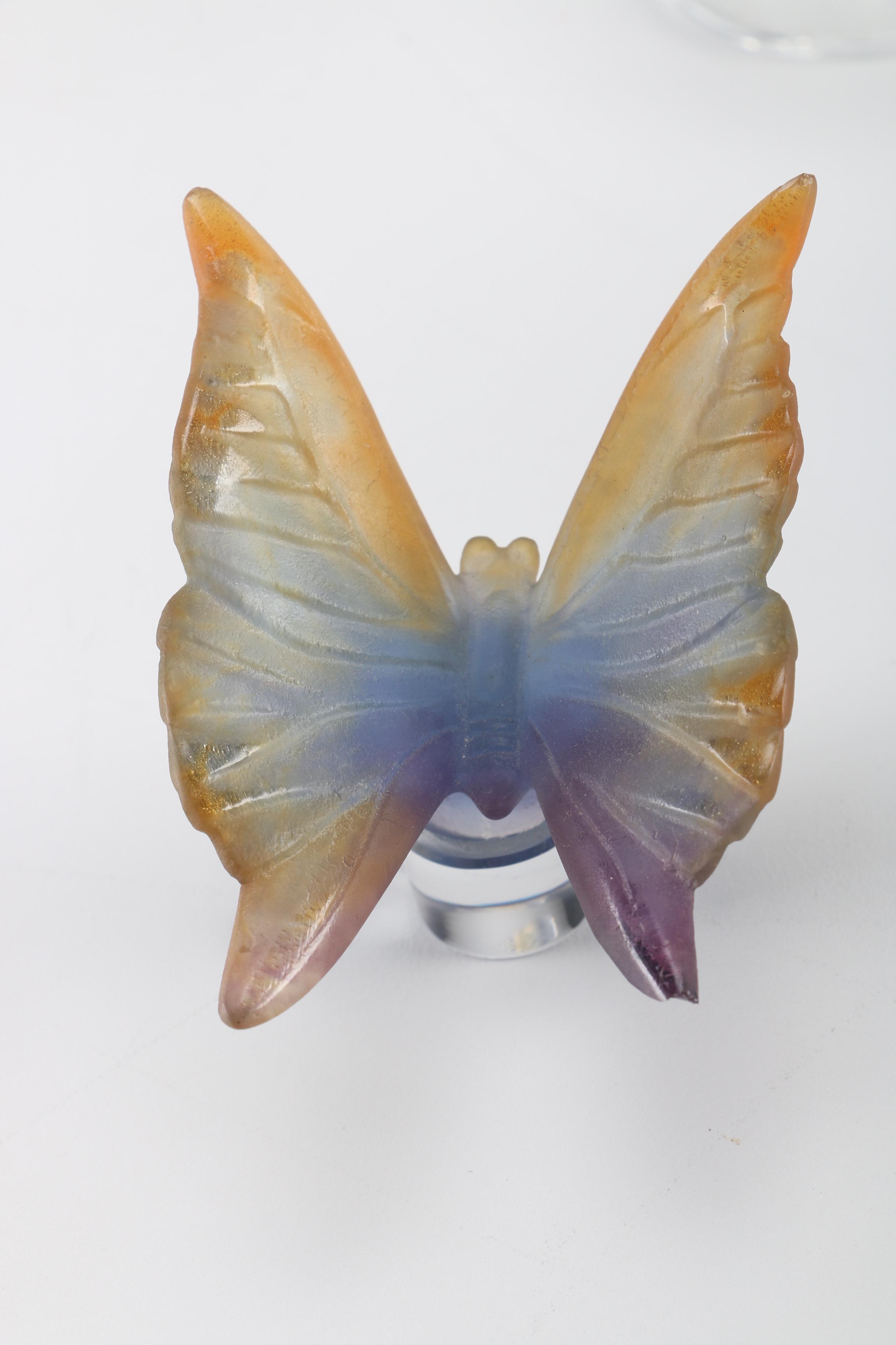 Daum France Butterfly Perfume Bottle