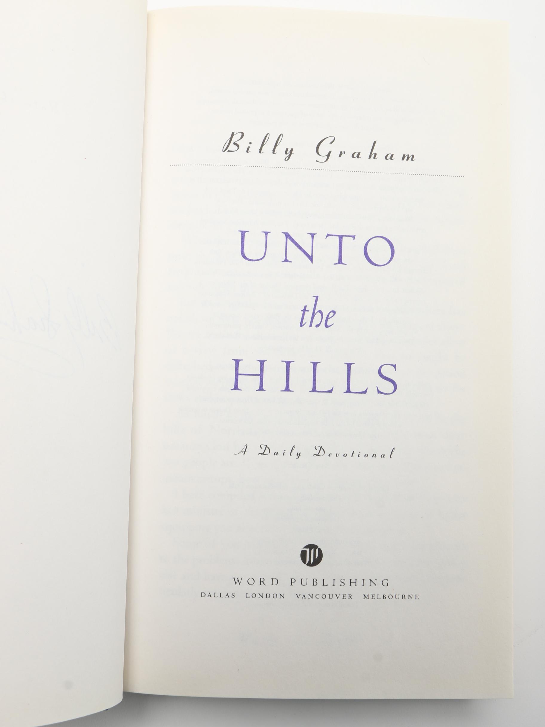 Signed Billy Graham Books