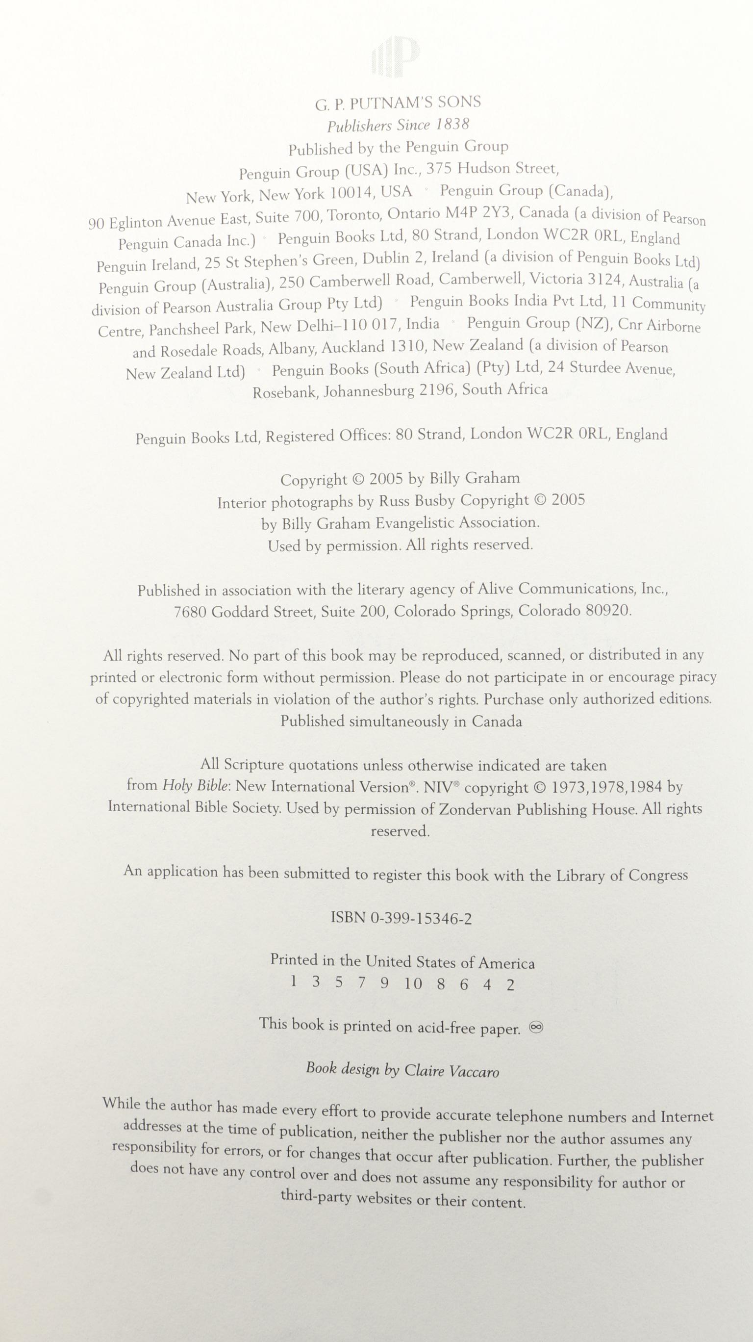 Signed Billy Graham Books