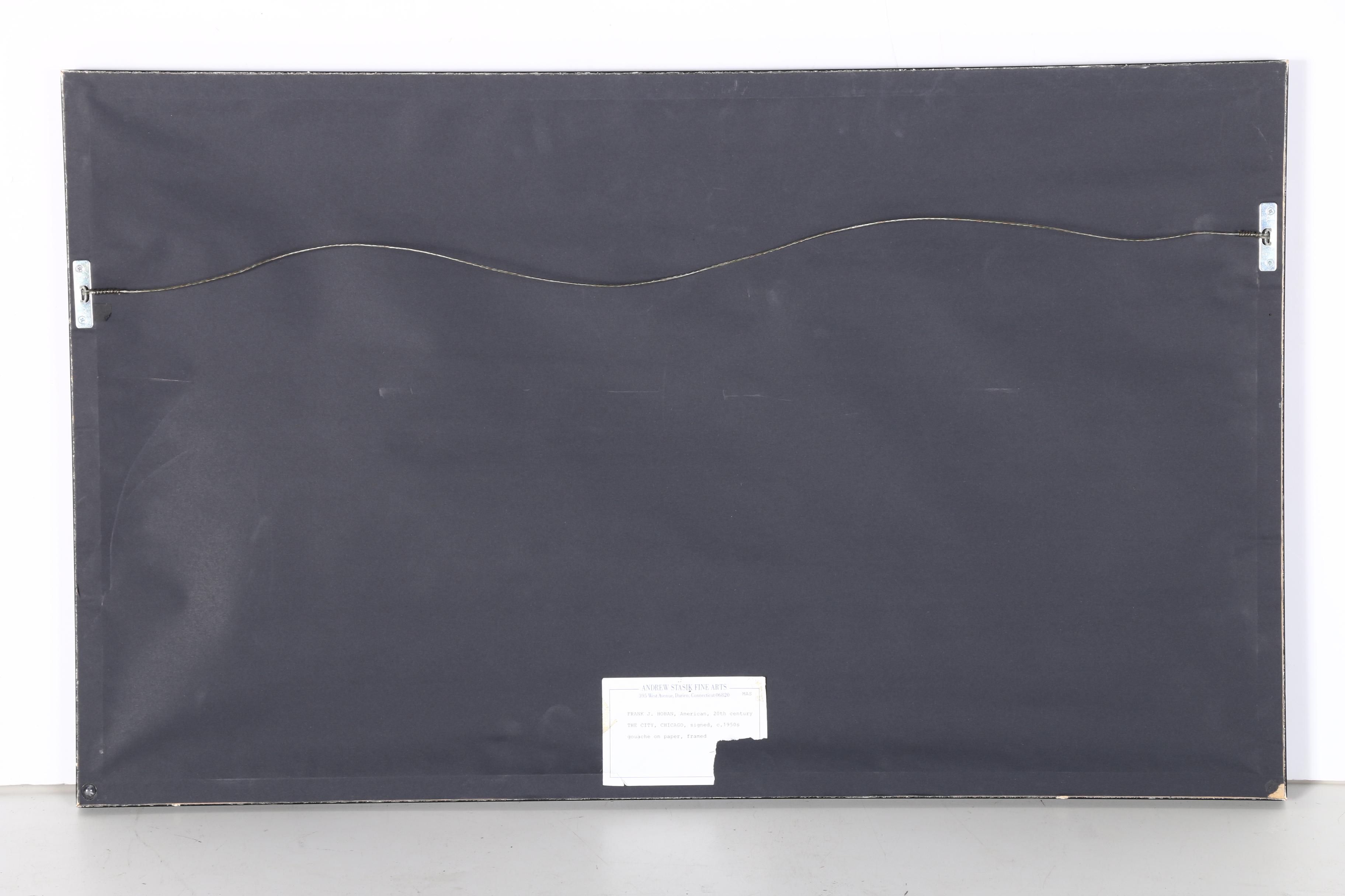 Frank J. Hoban 1957 Gouache on Paper "The City, Chicago"