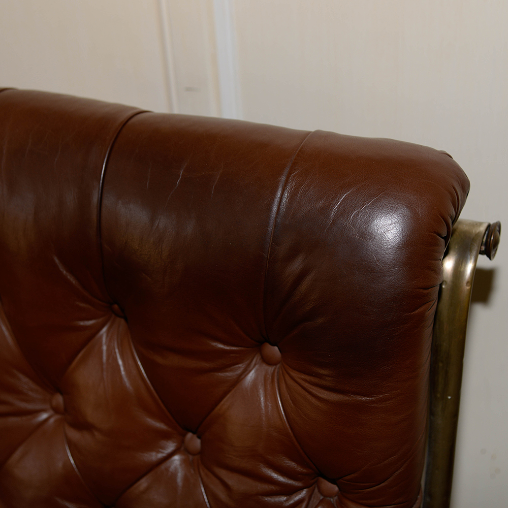 Brown Leather Rocking Chair