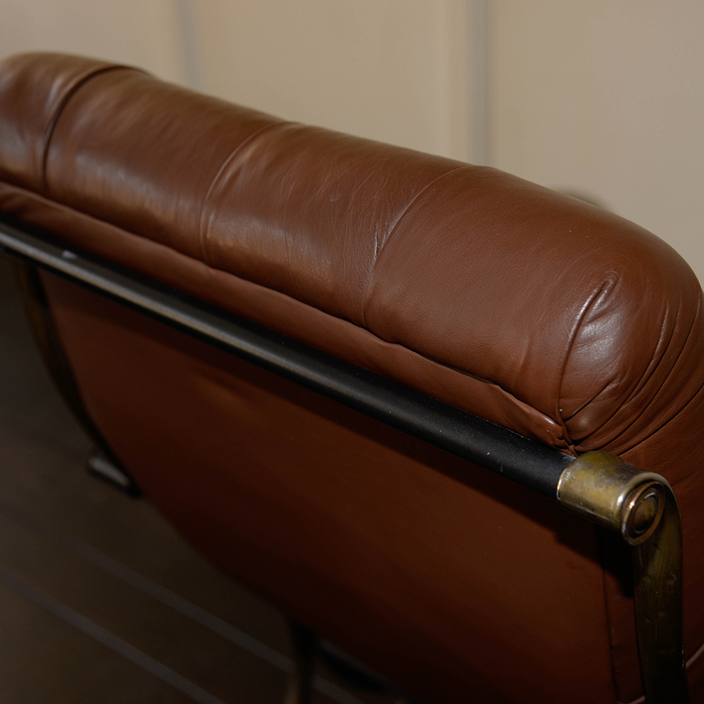 Brown Leather Rocking Chair