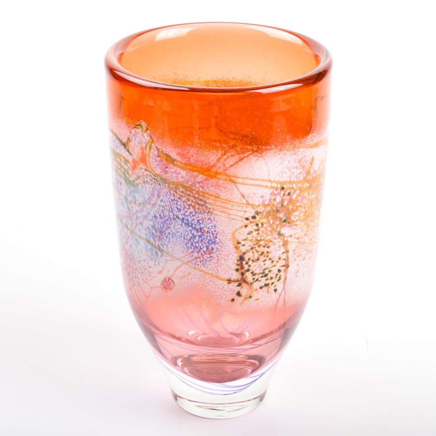 Earl O. James Art Glass Vase