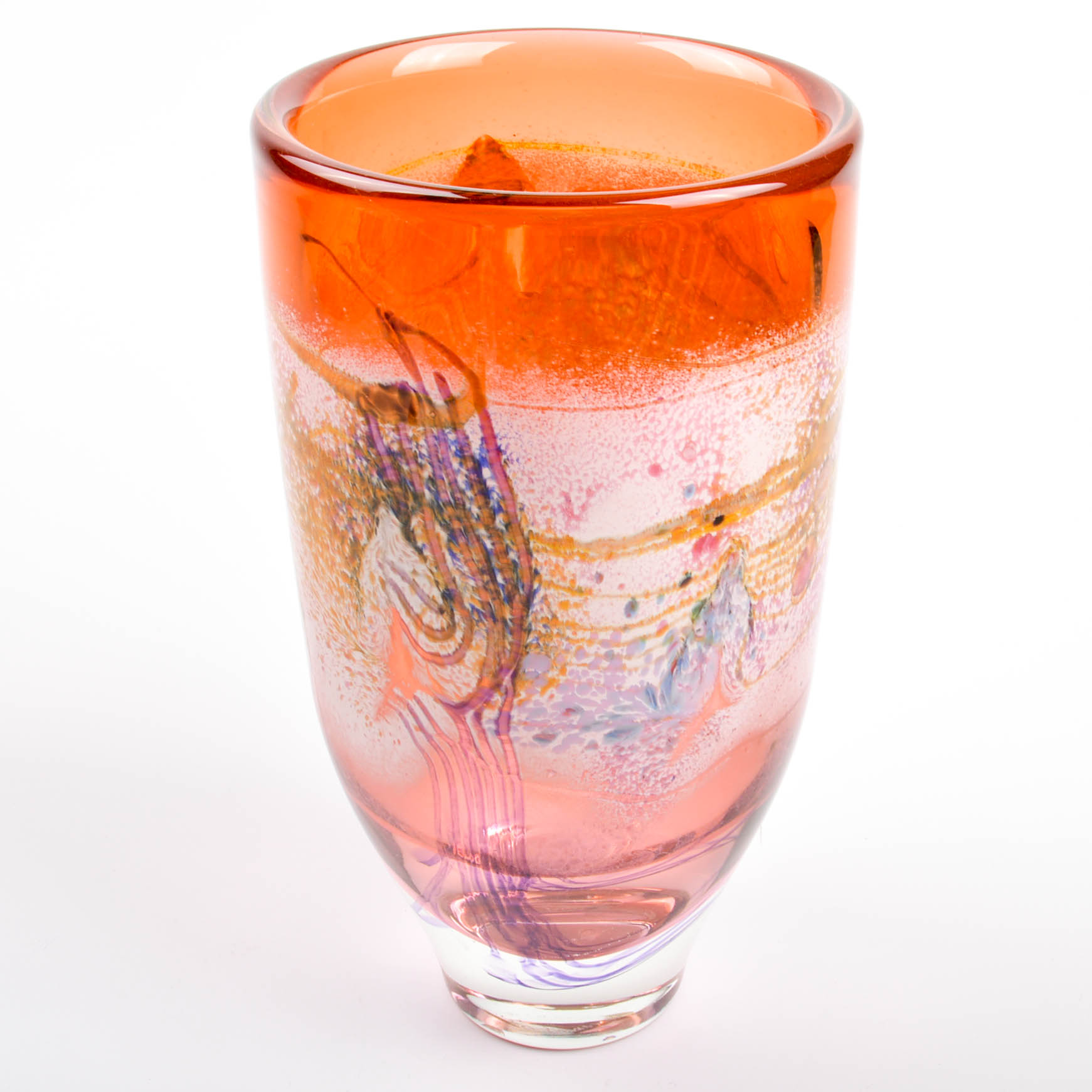 Earl O. James Art Glass Vase