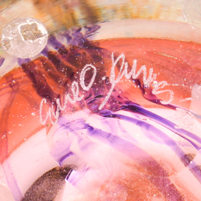 Earl O. James Art Glass Vase