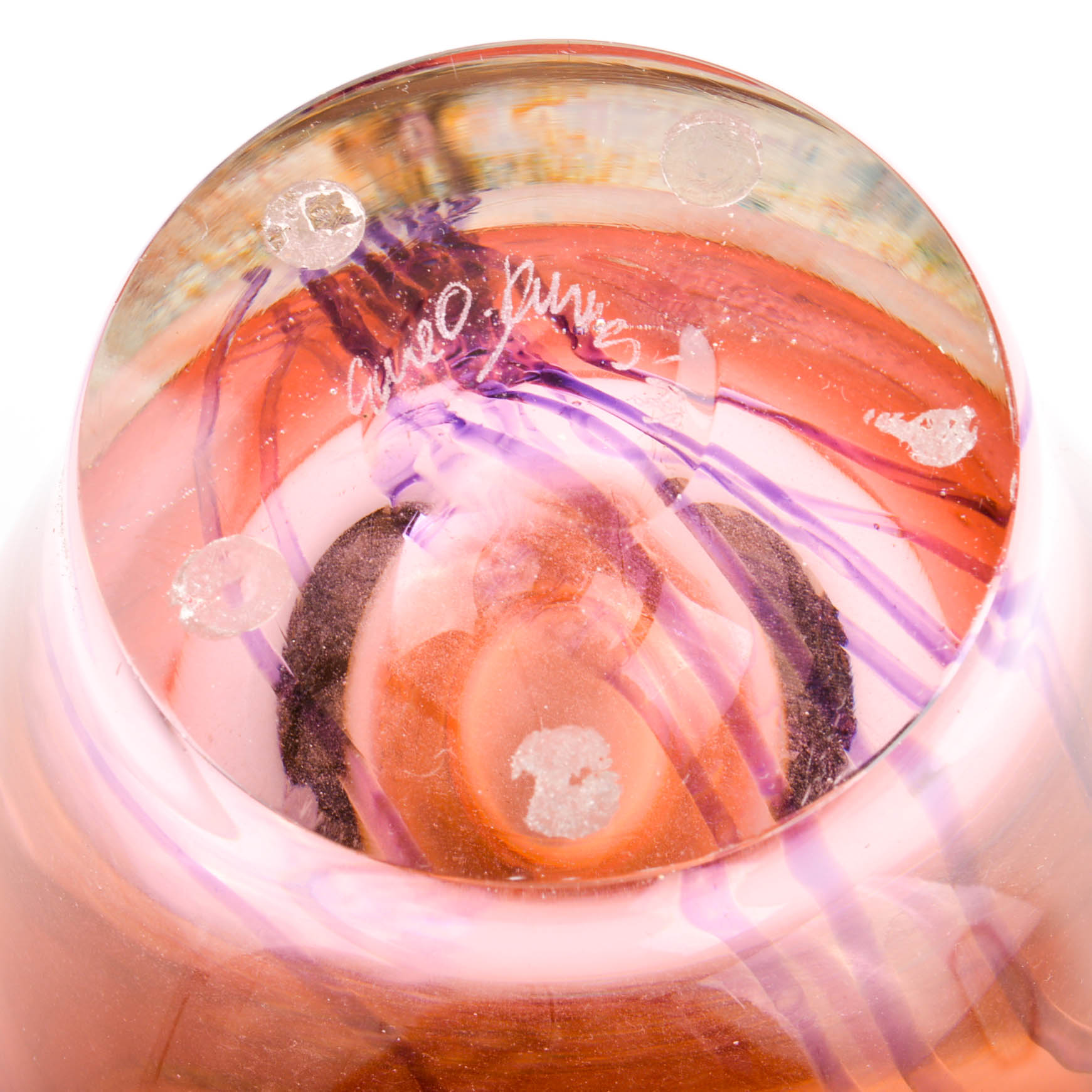 Earl O. James Art Glass Vase