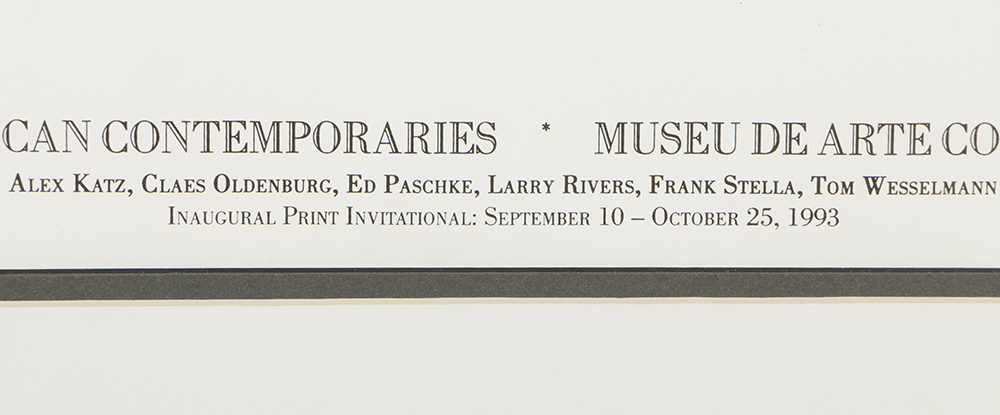 Claes Oldenburg Limited Edition Offset Lithograph Poster