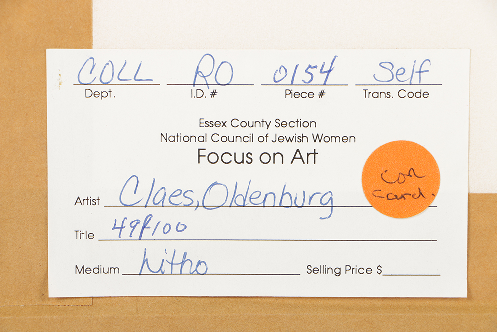 Claes Oldenburg Limited Edition Offset Lithograph Poster