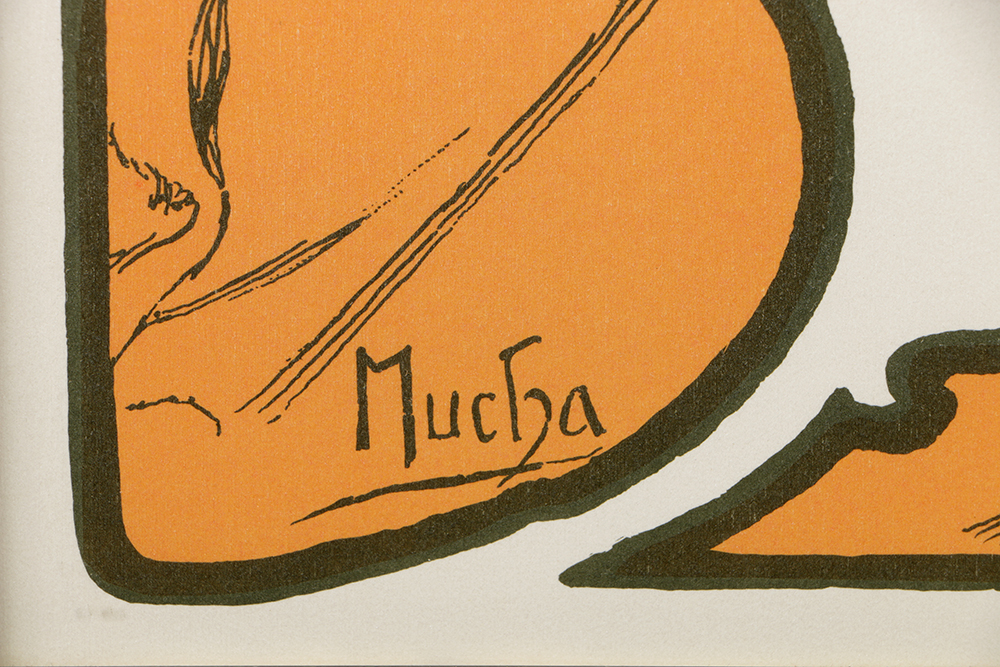 Alphonse Mucha Estate Lithograph on Paper "Au Quartier Latin"