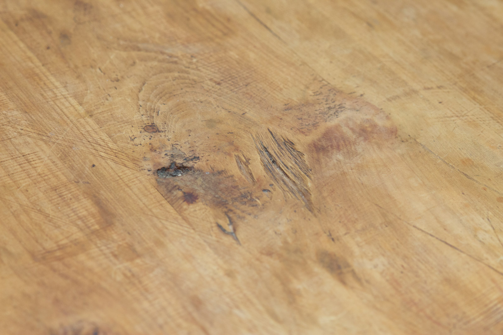 Antique English Pine Baker's Table on Wheels