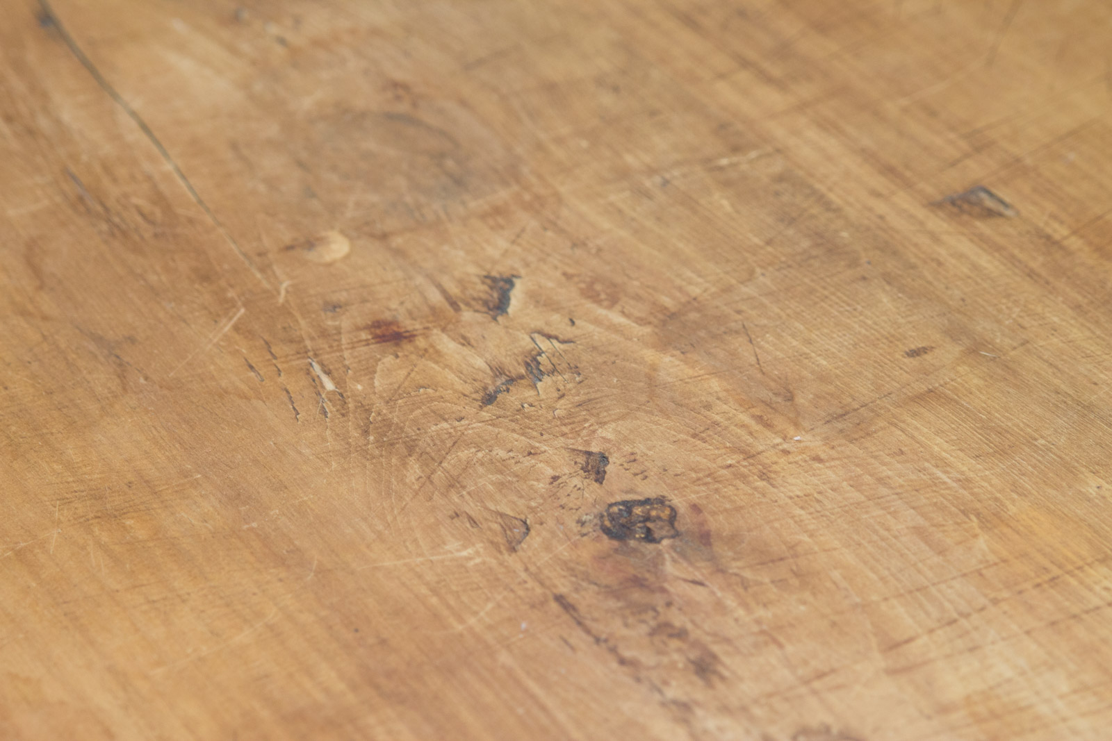 Antique English Pine Baker's Table on Wheels