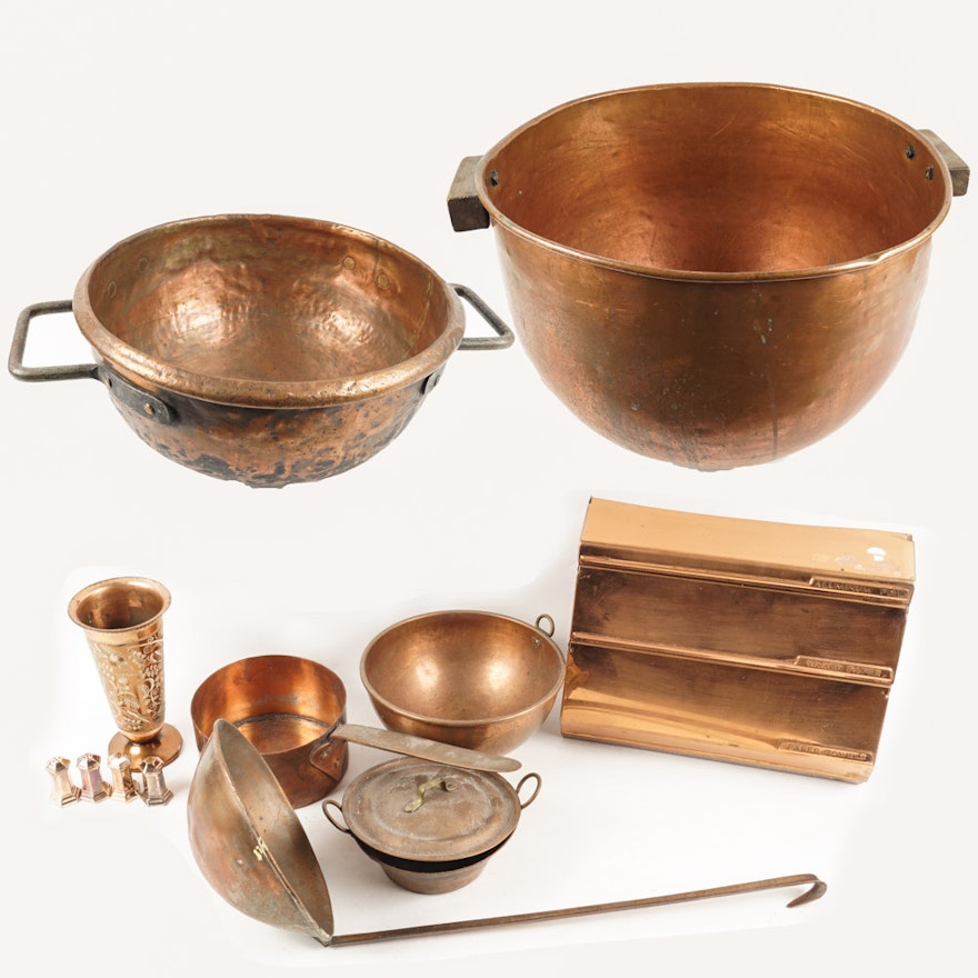 Copper Pots and other Kitchenware