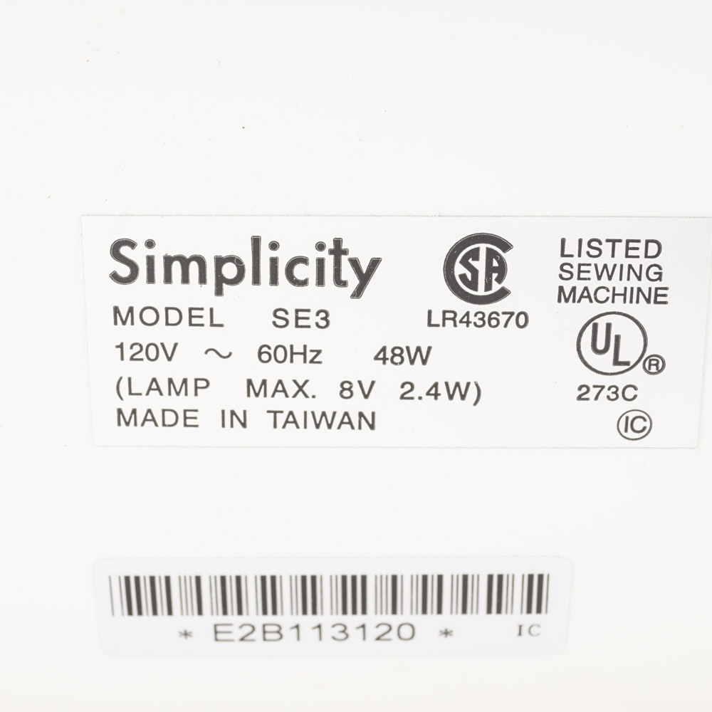 Simplicity SE3 Embroidery System
