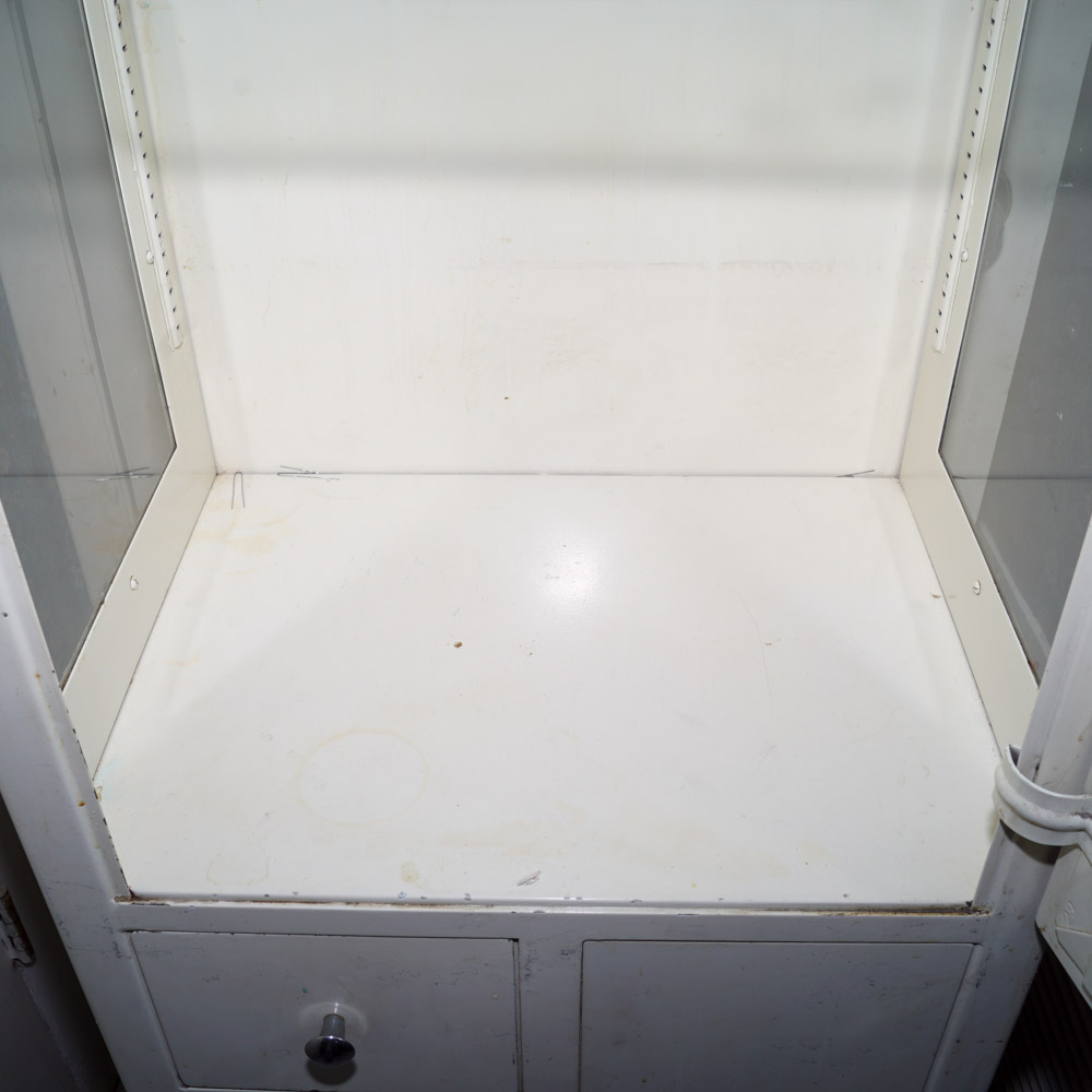 Vintage White Metal Medicine Cabinet