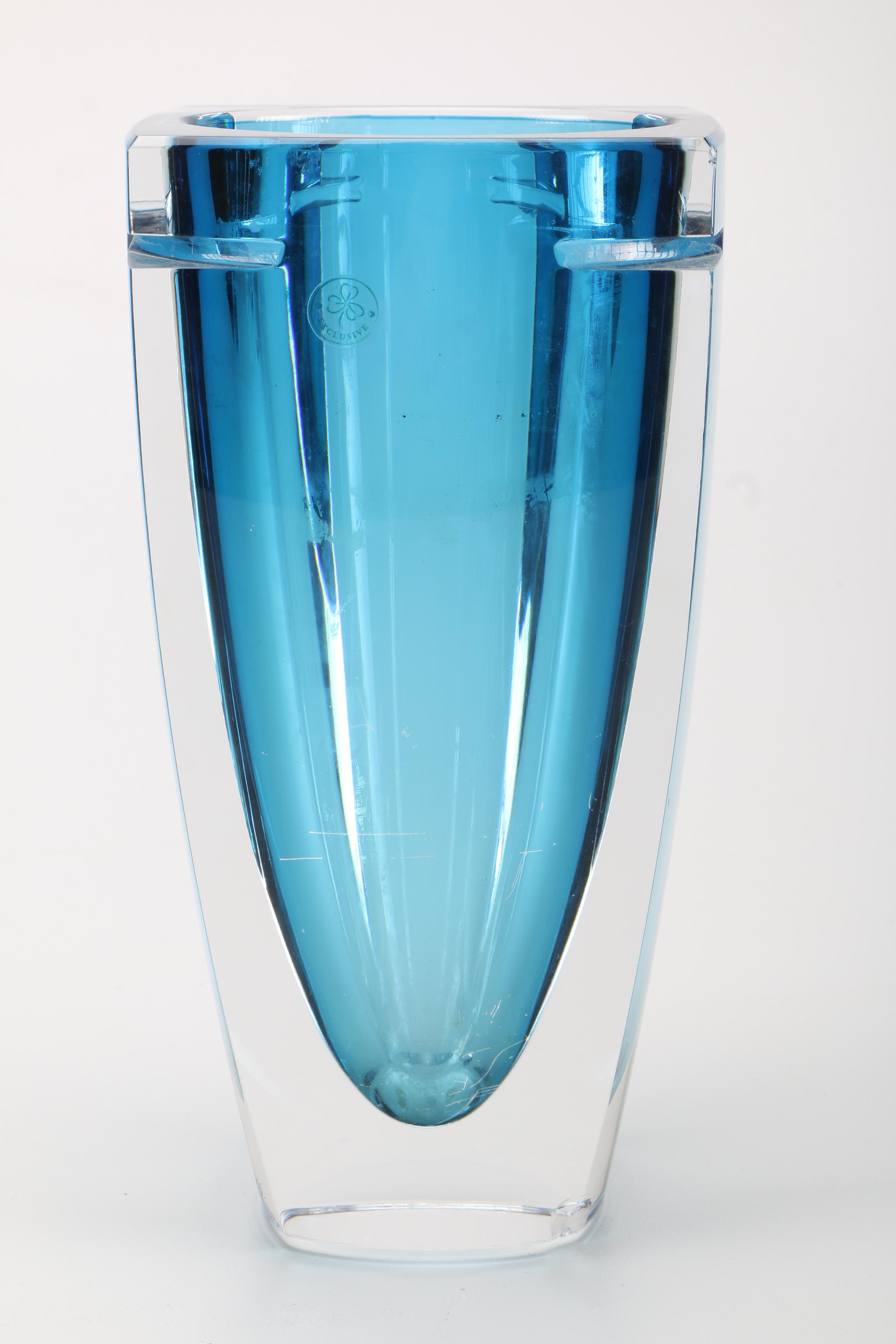 2005 Waterford "Metra-Turquoise" Vase