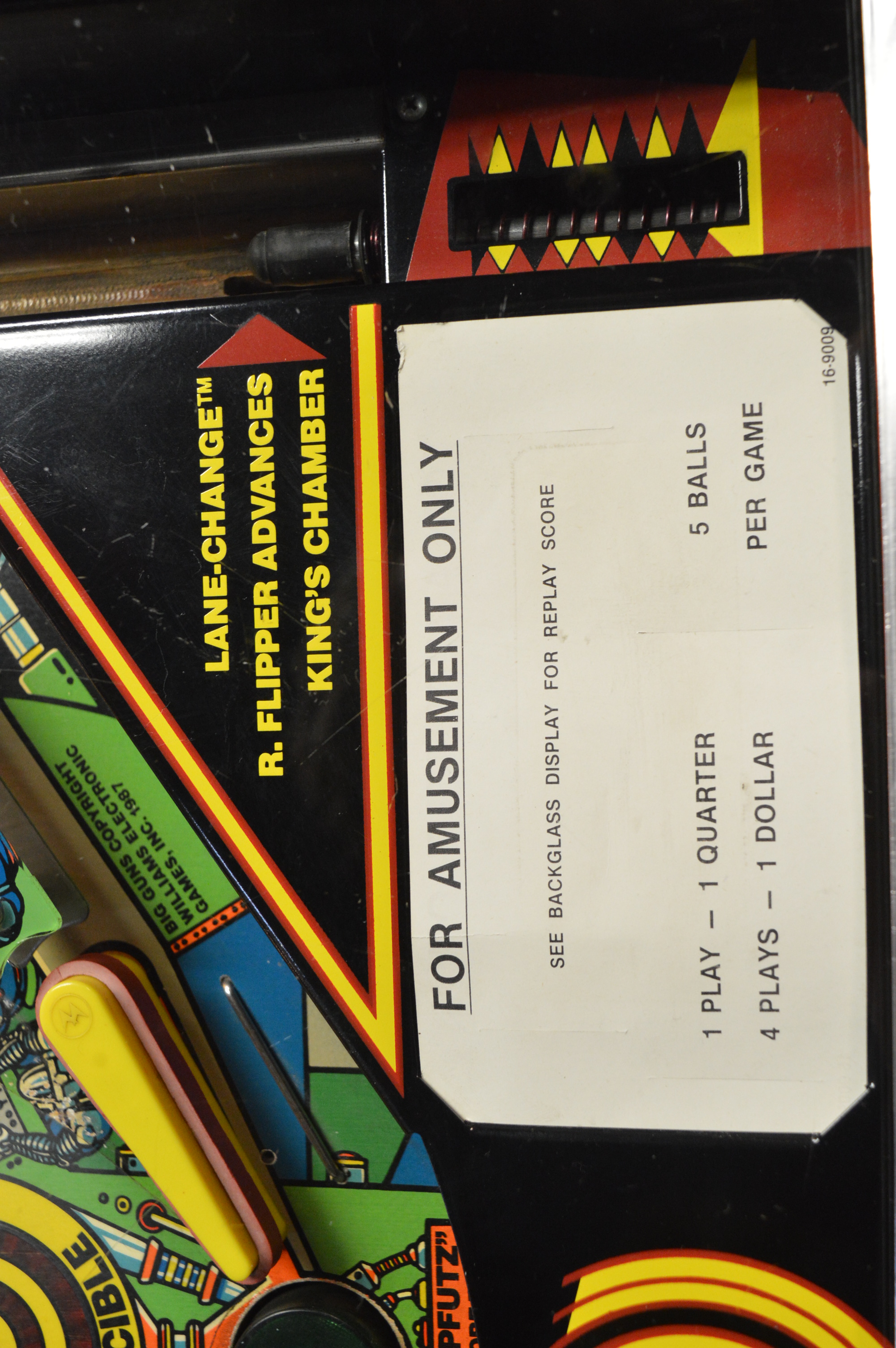 1987 Williams "Big Guns" Pinball Machine