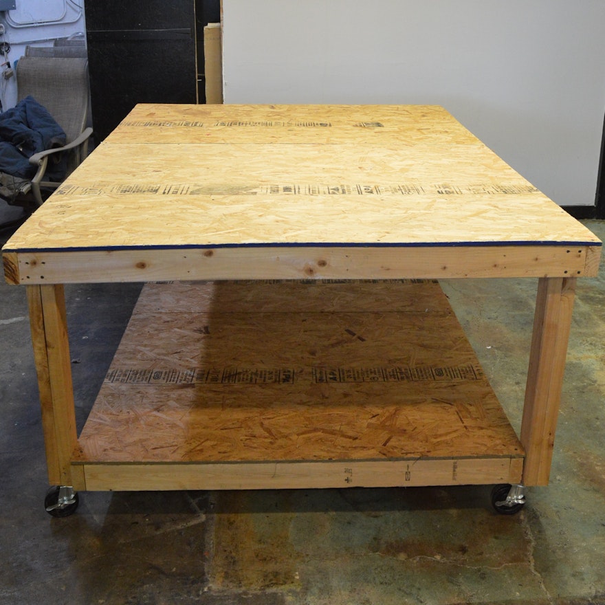 Large Wooden Work Table