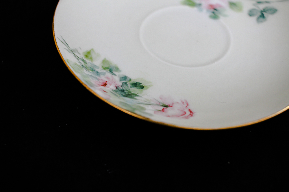 Pair of Theodore Haviland Limoges Teacup and Saucer Sets