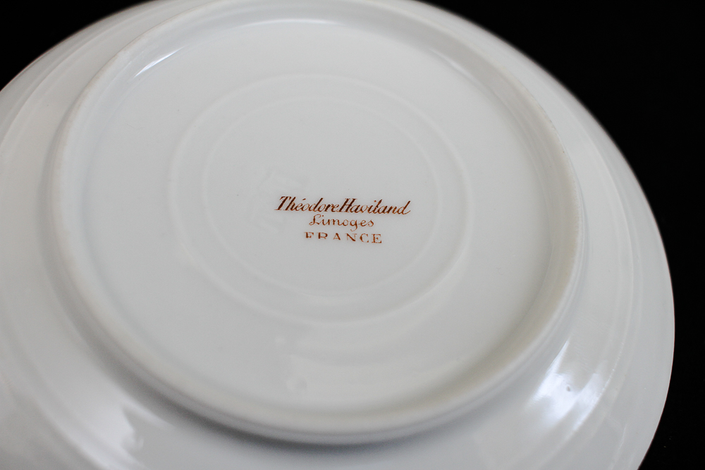 Pair of Theodore Haviland Limoges Teacup and Saucer Sets