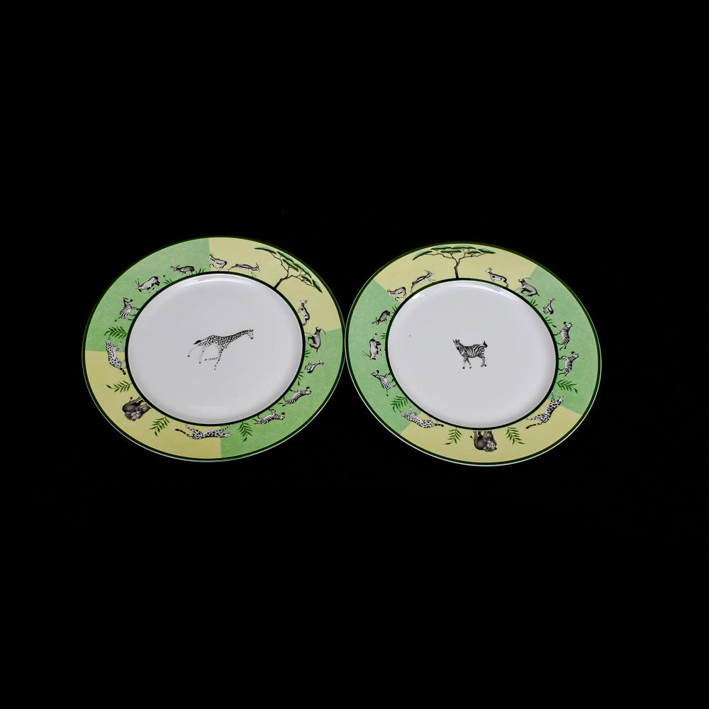 Hermes Africa Porcelain Animal Plates