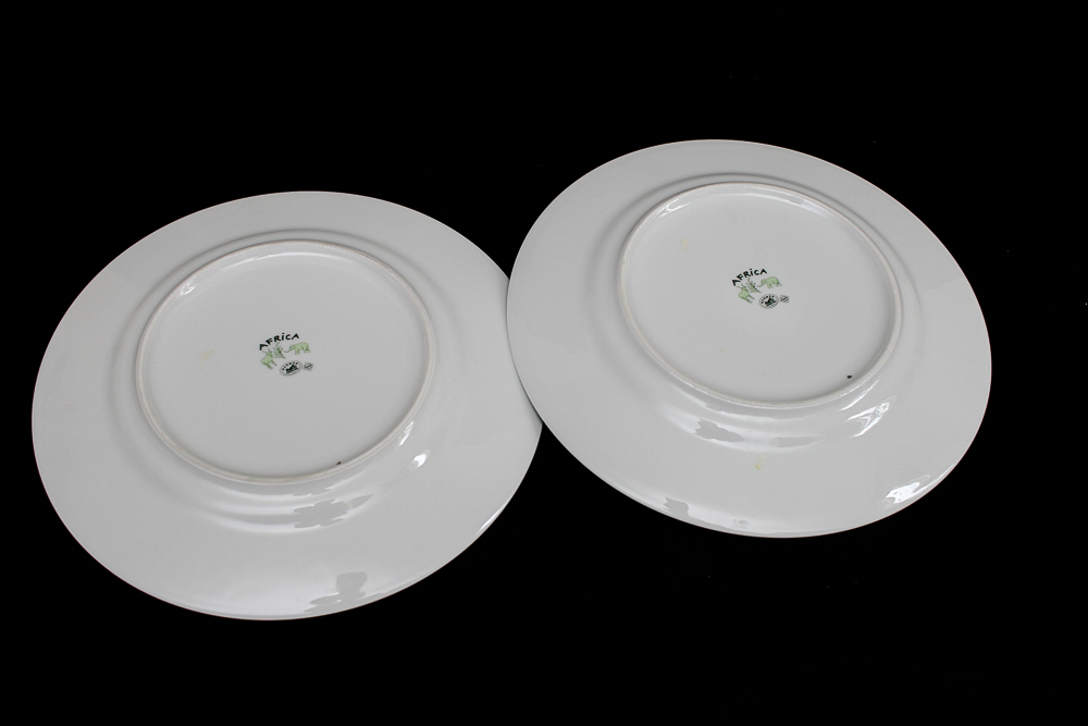Hermes Africa Porcelain Animal Plates