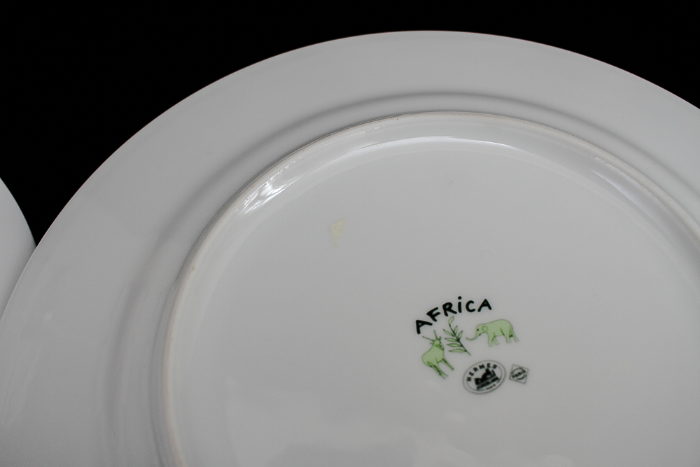 Hermes Africa Porcelain Animal Plates