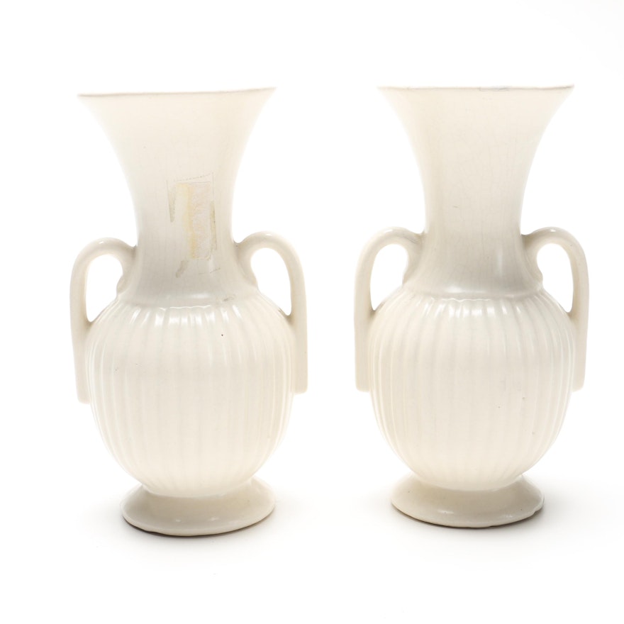Pair of McCoy Pottery Urn Vases