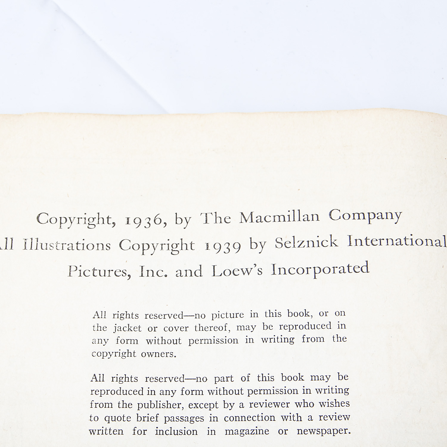 Vintage 1939 "Gone With the Wind" Motion Picture Edition by Margaret Mitchell