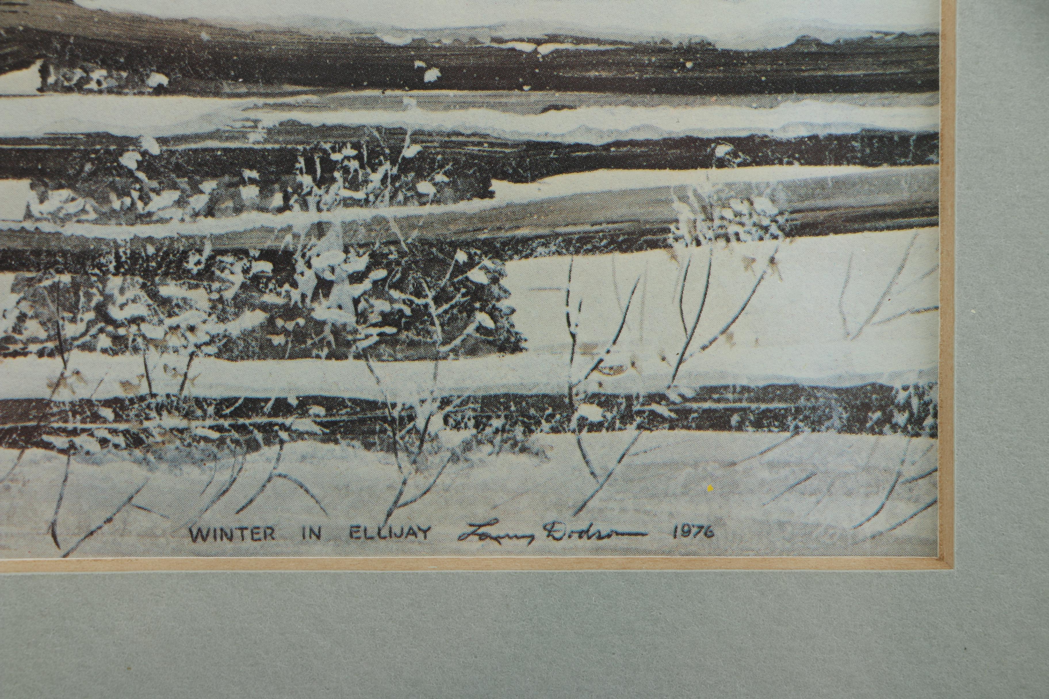 Larry Dodson Offset Lithographs "Winter in Ellijay" and "December Morning"