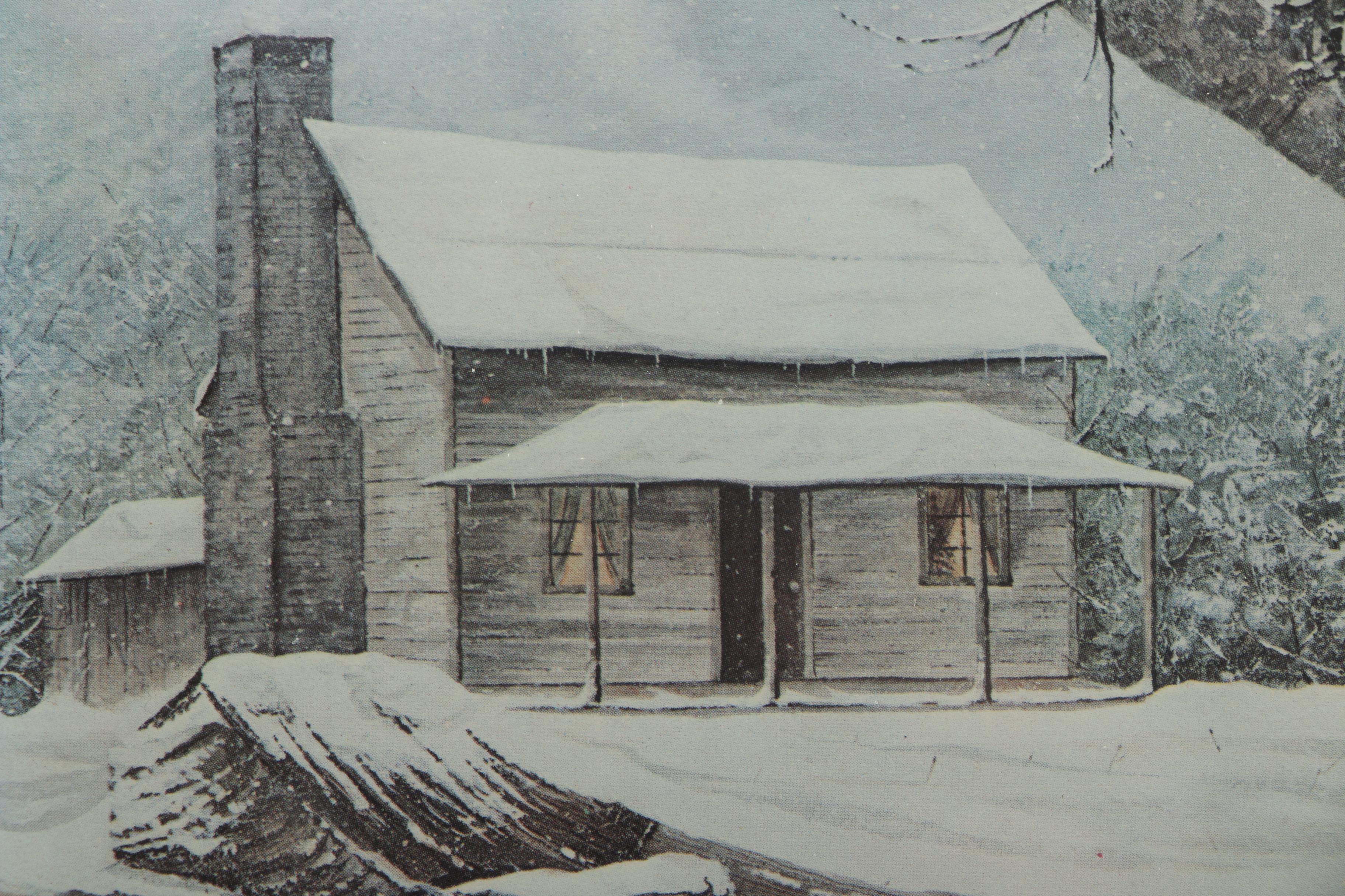 Larry Dodson Offset Lithographs "Winter in Ellijay" and "December Morning"