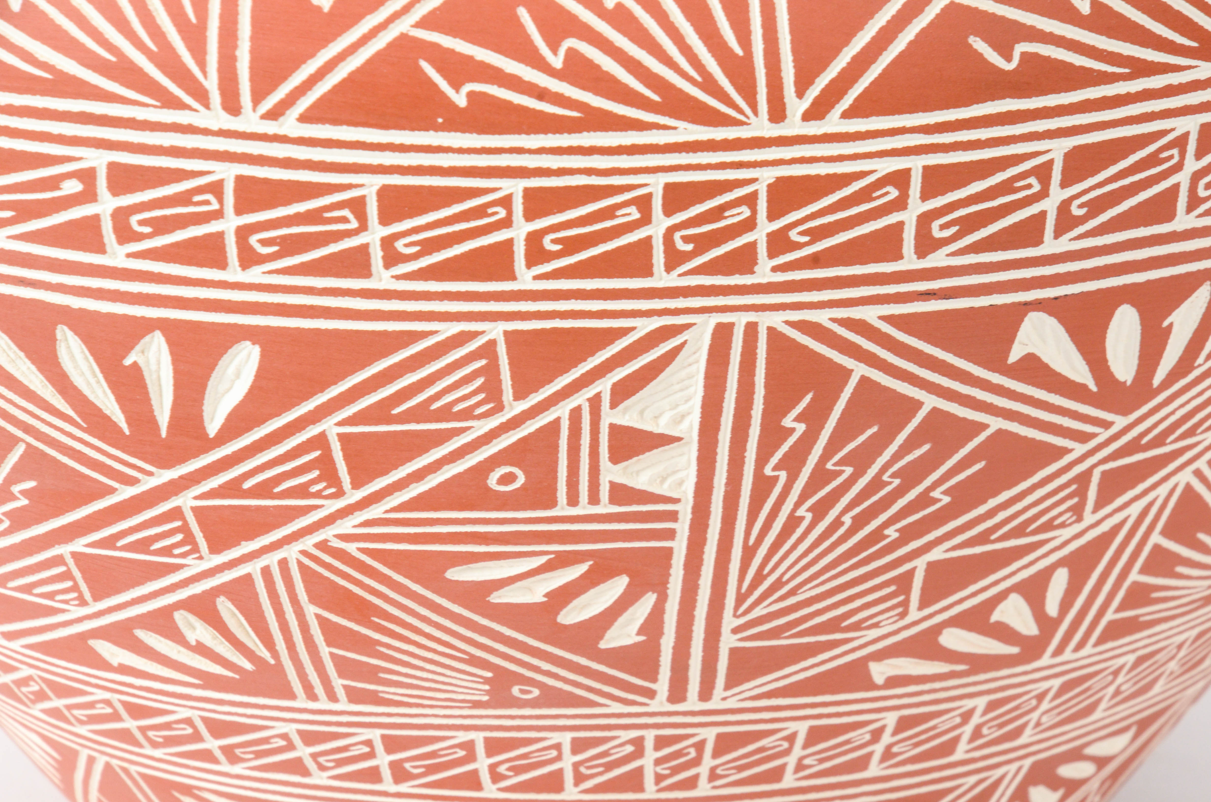 Acoma Pueblo Pottery Vessel by M&R Romero