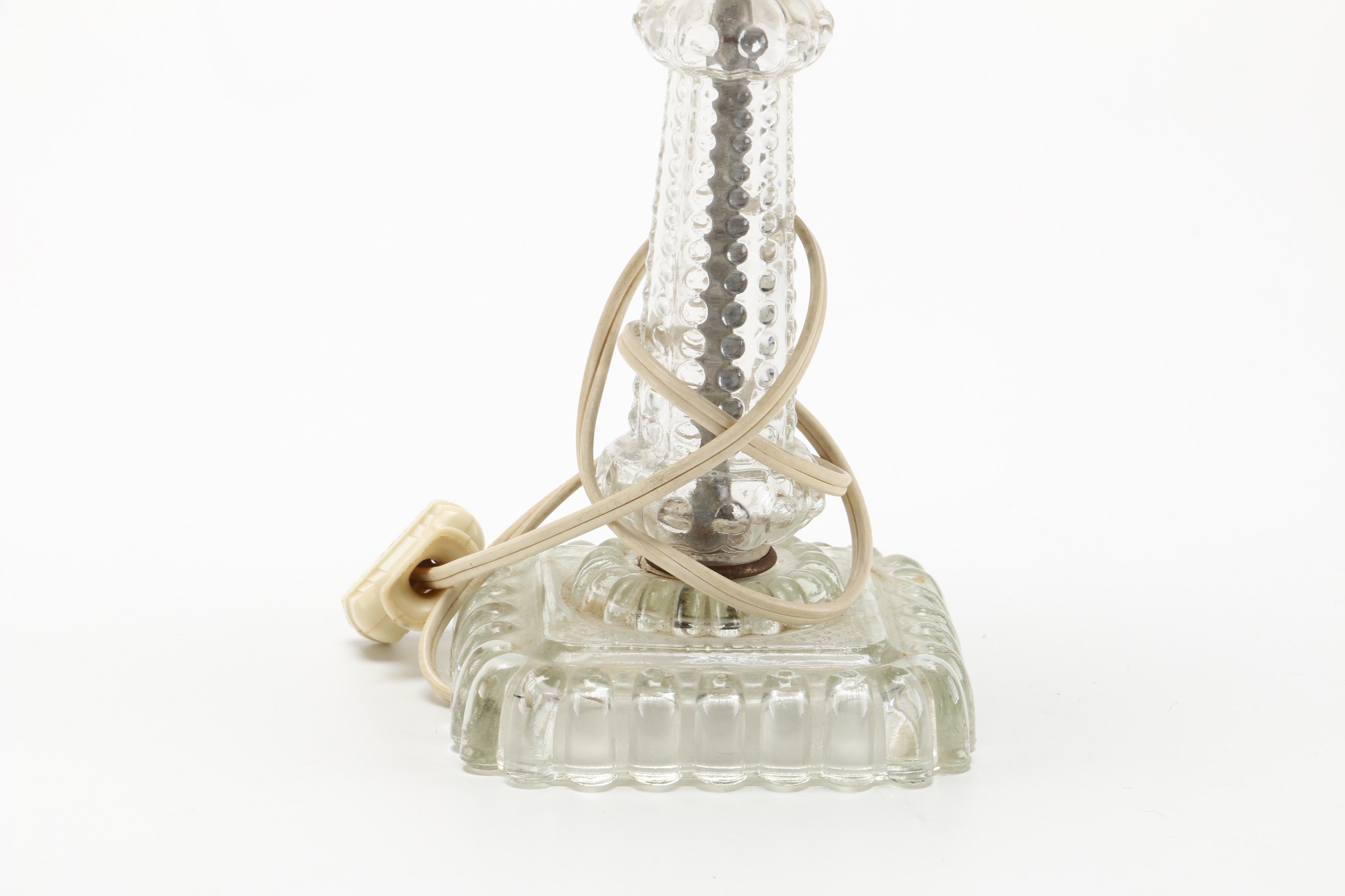 Glass Hurricane Style Lamp