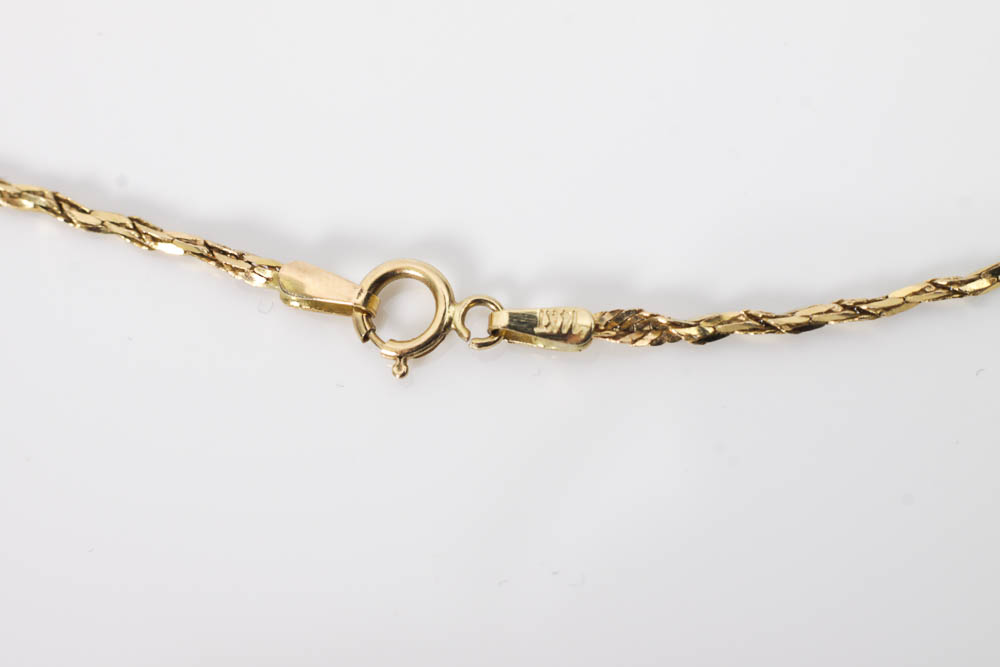 Gold and Emerald Neckace Pendant and Earring Set