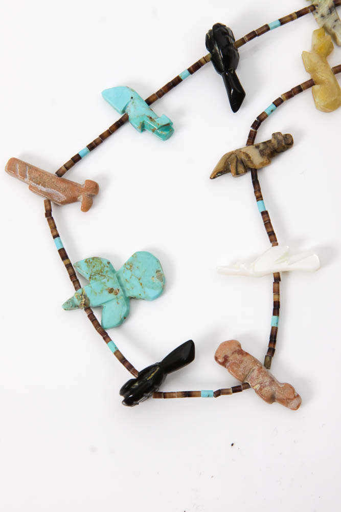 Native American Style Fetish Necklace