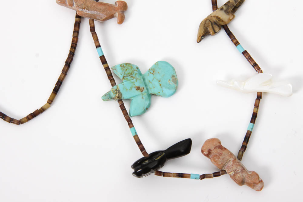 Native American Style Fetish Necklace