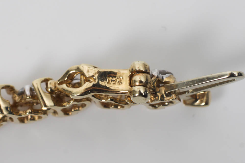 10K Gold and Diamond Tennis Bracelet