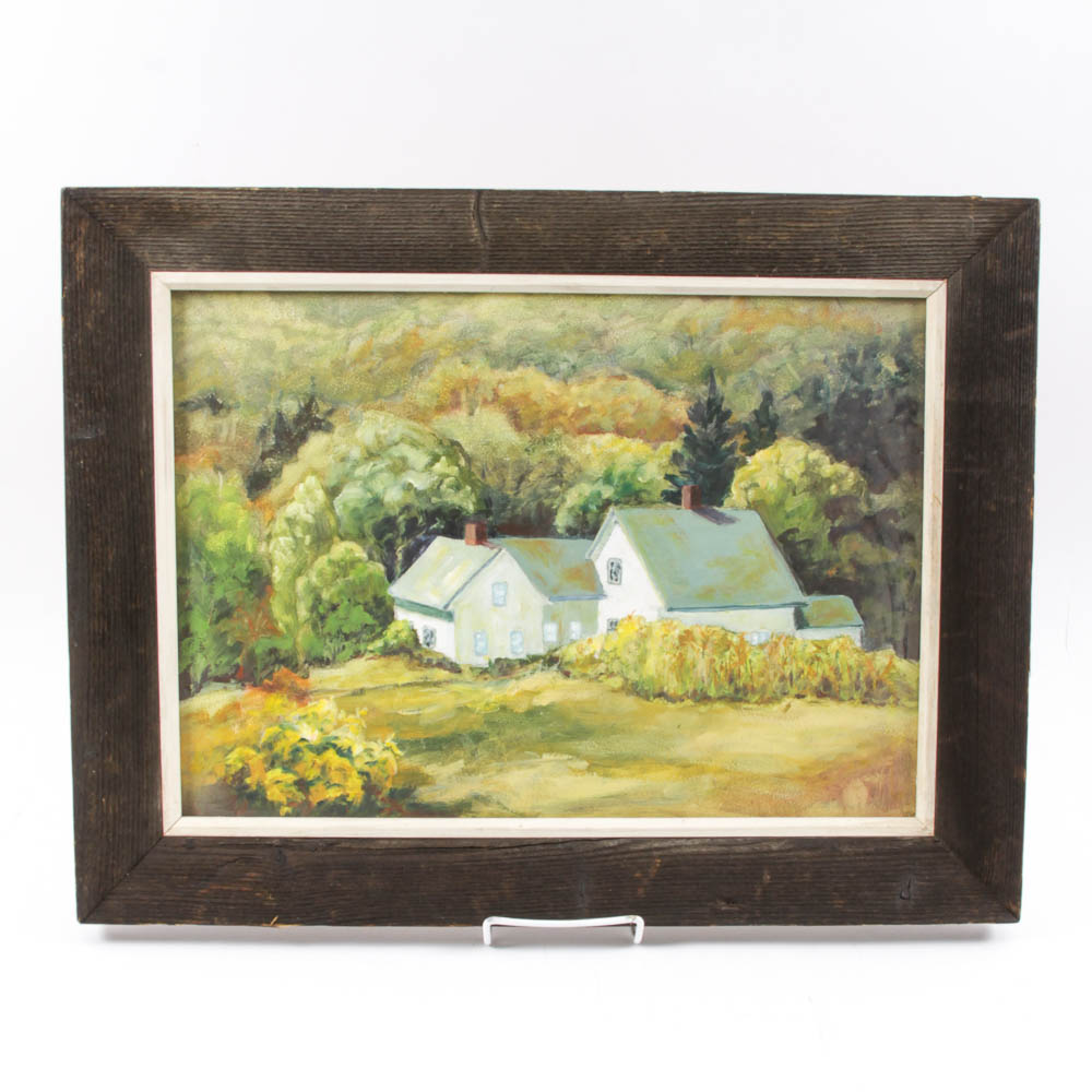 Original Acrylic Landscape  by Louise Minks