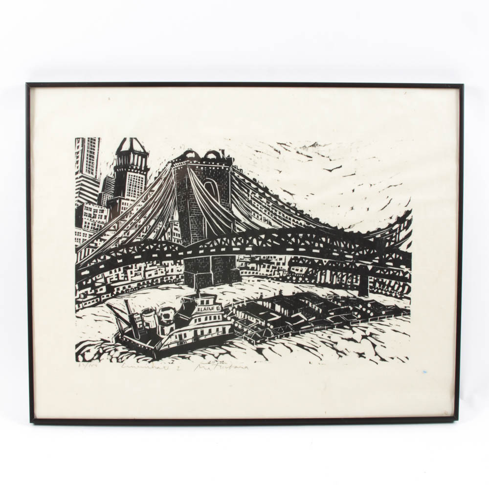 Naoko Matsubara Limited Edition Woodcut "Cincinnati I"