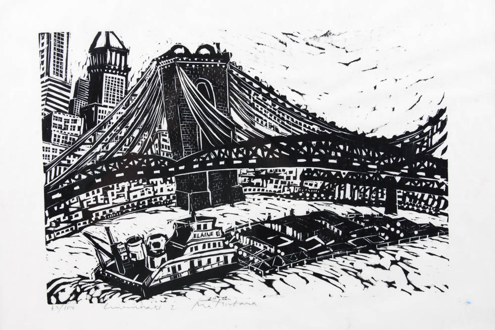 Naoko Matsubara Limited Edition Woodcut "Cincinnati I"