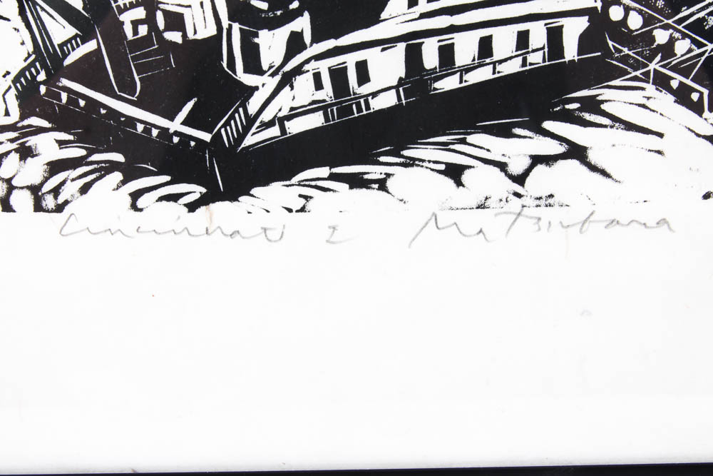 Naoko Matsubara Limited Edition Woodcut "Cincinnati I"