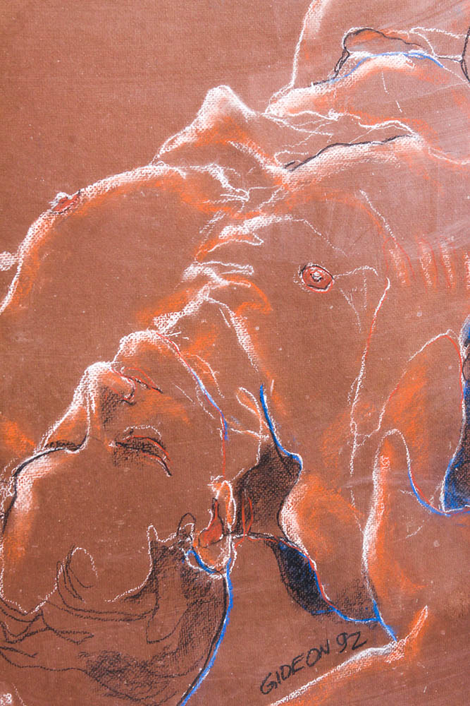 Framed Gideon Pastel on Paper