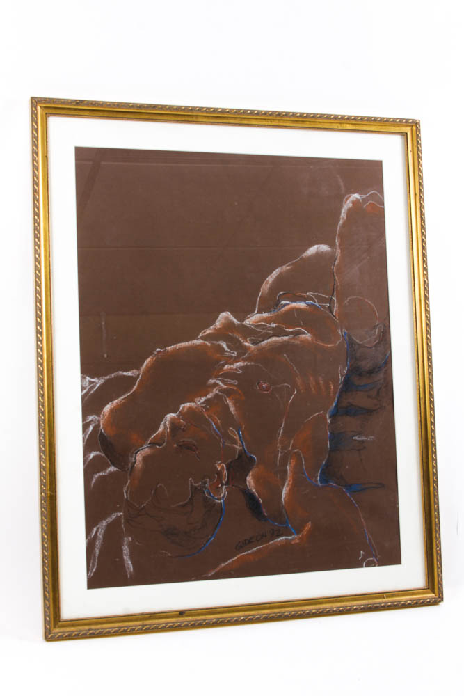 Framed Gideon Pastel on Paper