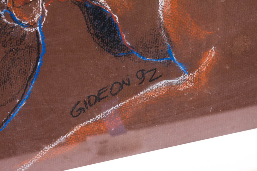 Framed Gideon Pastel on Paper