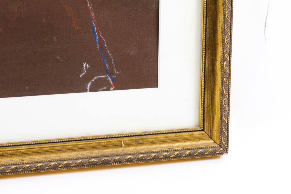 Framed Gideon Pastel on Paper