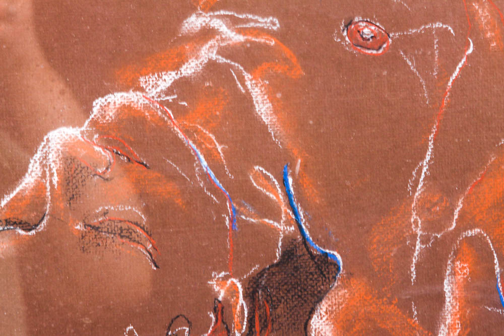 Framed Gideon Pastel on Paper