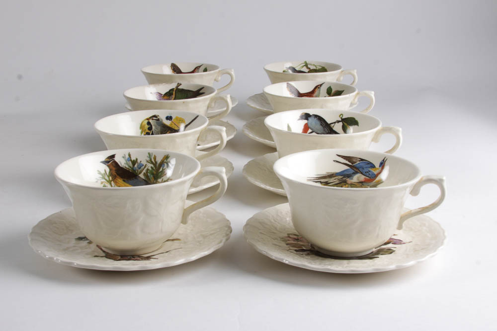 Collection of Alfred Meakin "Birds Of America" English China