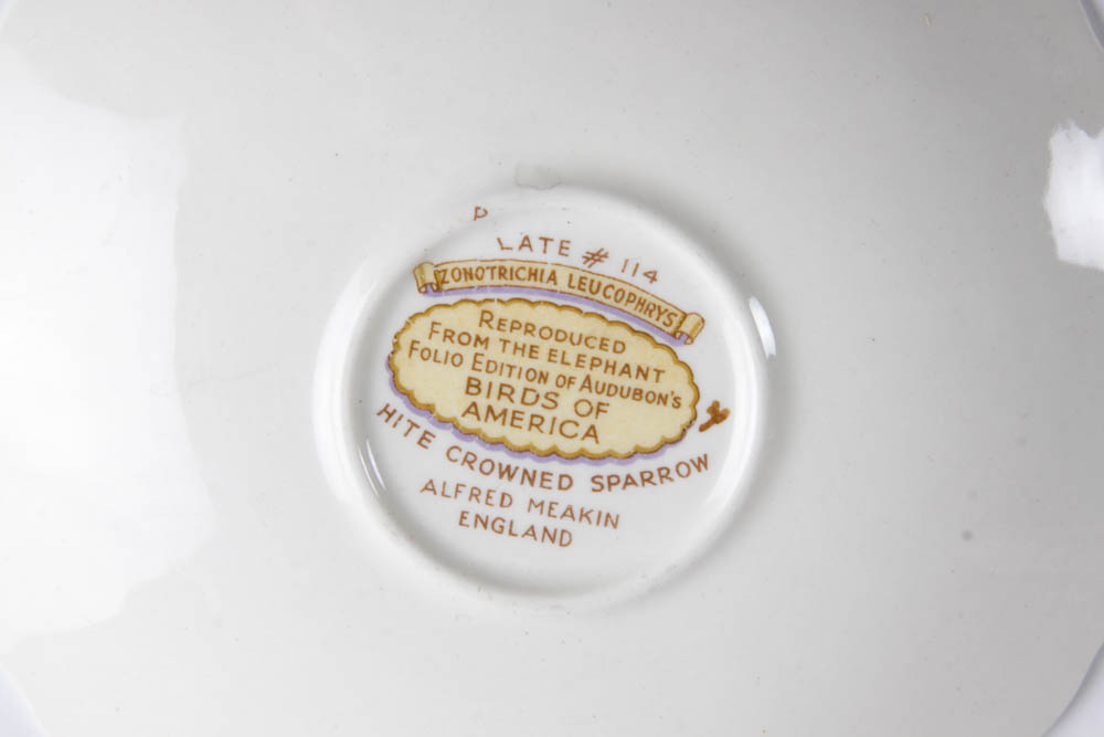 Collection of Alfred Meakin "Birds Of America" English China